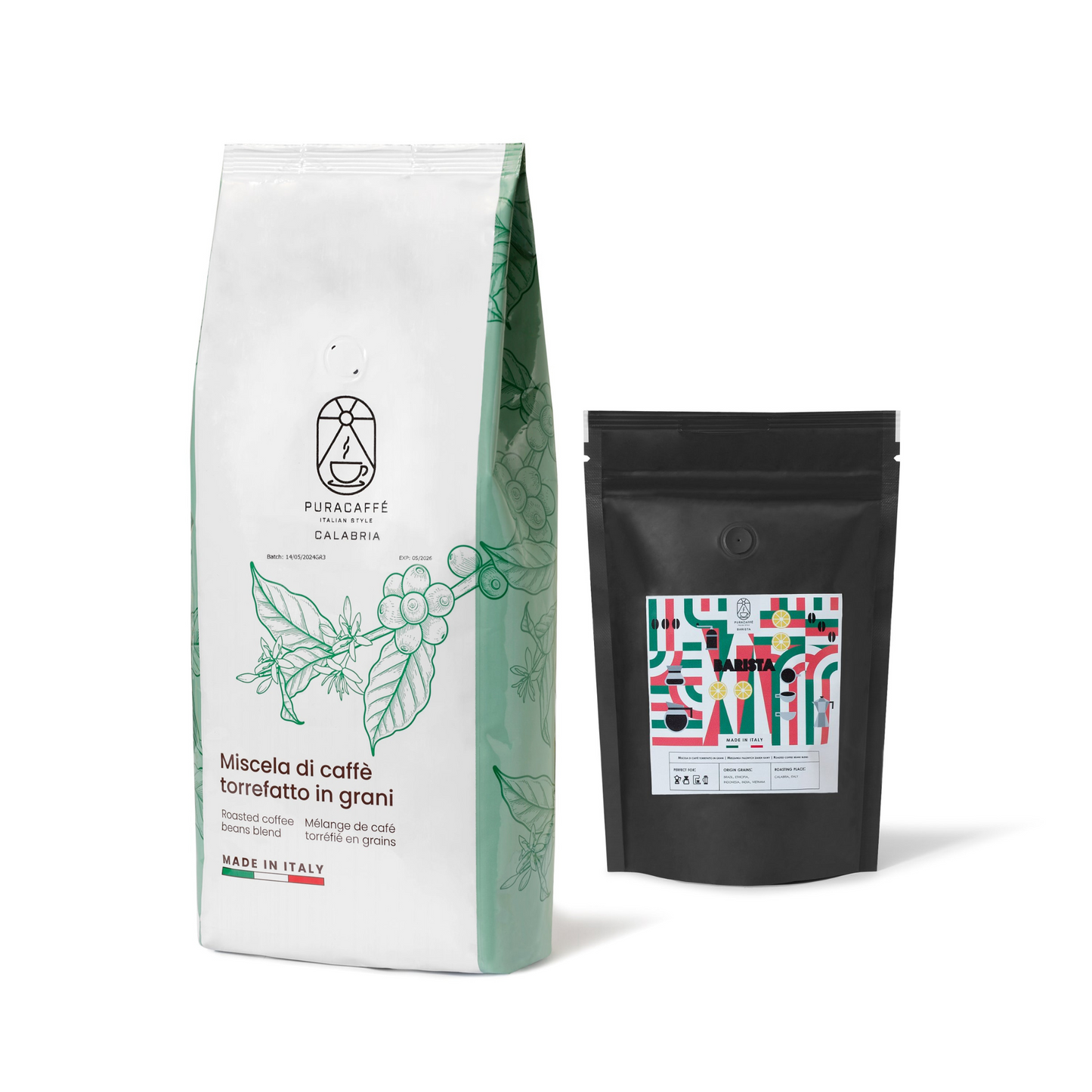 Zestaw PuraCaffè 1kg Calabria + 250g Barista