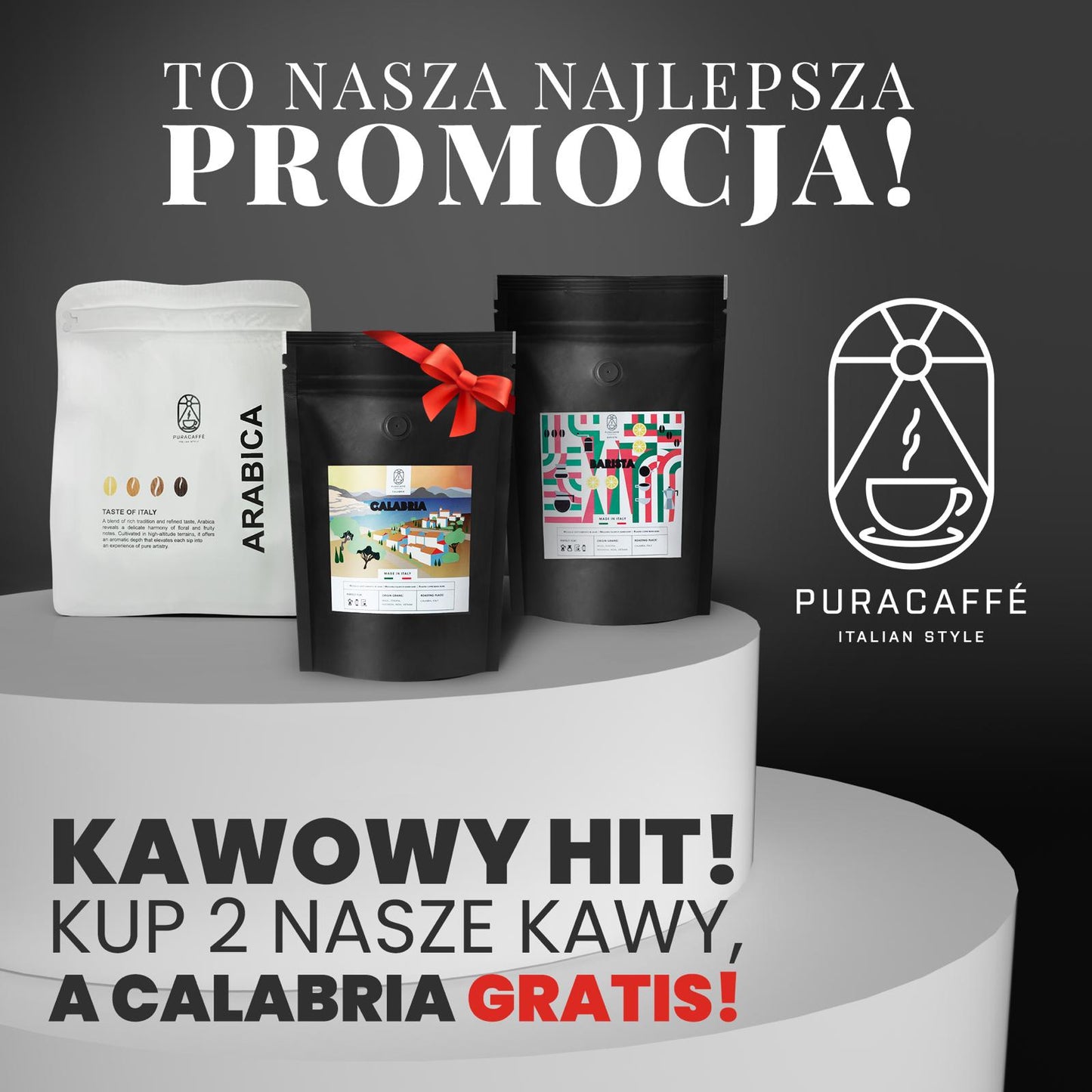 BLACK FRIDAY DEAL 1: Arabica + Barista + Calabria GRATIS (250g)