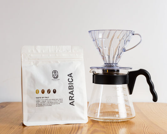 Zestaw PuraCaffè Arabica 250g + Drip V60